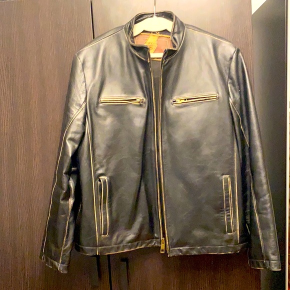 Top Gun leather jacket. Black XL